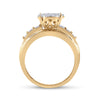 10k Yellow Gold Round Diamond Cluster Bridal Wedding Engagement Ring 1 Cttw