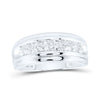 10k White Gold Mens Round Diamond Wedding Channel-Set Band Ring 1 Cttw