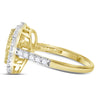 14k Yellow Gold Womens Round Yellow Diamond Heart Ring 1 Cttw