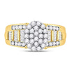 10k Yellow Gold Round Diamond Oval Bridal Wedding Engagement Ring 1 Cttw