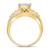 10k Yellow Gold Round Diamond Oval Bridal Wedding Engagement Ring 1 Cttw