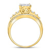 10k Yellow Gold Diamond Oval Cluster Bridal Wedding Engagement Ring 1 Cttw