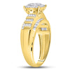 10k Yellow Gold Round Diamond Cluster Bridal Wedding Engagement Ring 1/2 Cttw