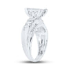 10k White Gold Round Diamond Bridal Wedding Engagement Ring 7/8 Cttw