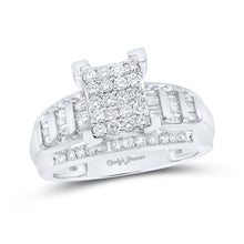  10k White Gold Round Diamond Bridal Wedding Engagement Ring 7/8 Cttw
