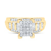 10k Yellow Gold Round Diamond Bridal Wedding Engagement Ring 7/8 Cttw