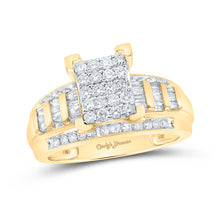  10k Yellow Gold Round Diamond Bridal Wedding Engagement Ring 7/8 Cttw