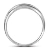 10k White Gold Womens Princess Diamond Single Row Wedding Band 1/4 Cttw