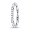 10k White Gold Womens Round Diamond Eternity Wedding Band 1/2 Cttw