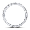 10k White Gold Womens Round Diamond Eternity Wedding Band 1/2 Cttw