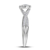 14k White Gold Round Diamond Solitaire Bridal Wedding Engagement Ring 1/3 Cttw