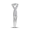 14k White Gold Round Diamond Solitaire Bridal Wedding Engagement Ring 1/3 Cttw