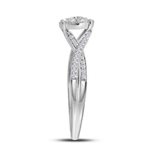  14k White Gold Round Diamond Solitaire Bridal Wedding Engagement Ring 1/3 Cttw