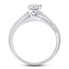 14k White Gold Round Diamond Solitaire Bridal Wedding Engagement Ring 1/2 Cttw