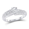 14k White Gold Round Diamond Solitaire Bridal Wedding Engagement Ring 1/2 Cttw