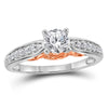 14k White Gold Round Diamond Solitaire Bridal Wedding Engagement Ring 5/8 Cttw