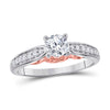 14k White Gold Round Diamond Solitaire Bridal Wedding Engagement Ring 5/8 Cttw