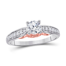  14k White Gold Round Diamond Solitaire Bridal Wedding Engagement Ring 5/8 Cttw