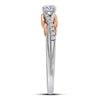 14k White Gold Round Diamond Solitaire Bridal Wedding Engagement Ring 1/3 Cttw