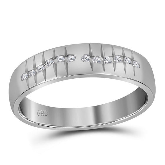 14k White Gold His Hers Round Diamond Cluster Matching Wedding Set 5/8 Cttw