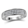 14k White Gold His Hers Round Diamond Halo Matching Wedding Set 7/8 Cttw