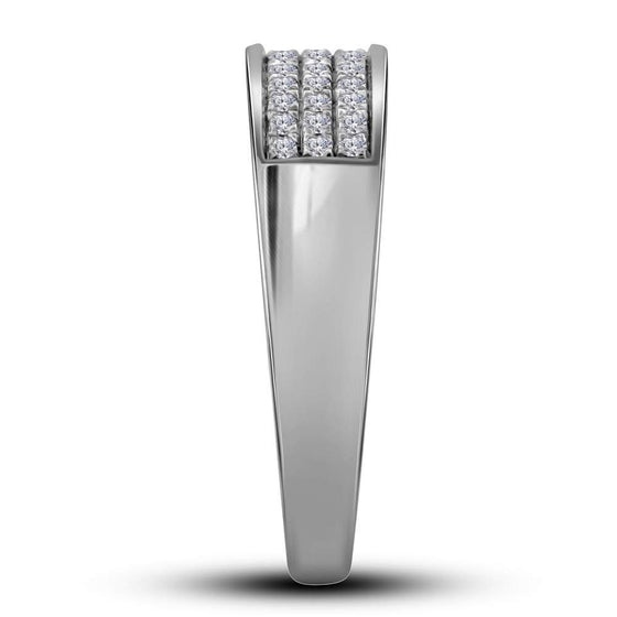 14k White Gold His Hers Round Diamond Halo Matching Wedding Set 7/8 Cttw