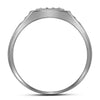 10k White Gold Mens Round Diamond Square Cluster Ring 1/4 Cttw