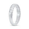 14k White Gold Womens Round Diamond Wedding Band 1/2 Cttw