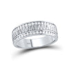 14k White Gold Mens Round Diamond Double Row Zigzag Wedding Band Ring 1/2 Cttw