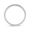 14k White Gold Mens Round Diamond Wedding Cross Band Ring 1/4 Cttw
