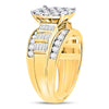 10k Yellow Gold Round Diamond Cluster Bridal Wedding Engagement Ring 2 Cttw