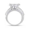 10k White Gold Round Diamond Cluster Bridal Wedding Engagement Ring 3 Cttw