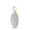 10k Yellow Gold Mens Round Diamond Circle Charm Pendant 2-7/8 Cttw