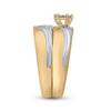 10k Yellow Gold His Hers Round Diamond Solitaire Matching Wedding Set 1/4 Cttw