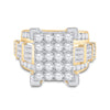 14k Yellow Gold Round Diamond Cluster Bridal Wedding Engagement Ring 4 Cttw