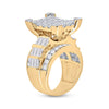 14k Yellow Gold Round Diamond Cluster Bridal Wedding Engagement Ring 4 Cttw