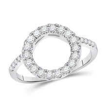  14k White Gold Womens Round Diamond Wrap Ring Guard Enhancer 1/2 Cttw