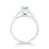 14k White Gold Womens Round Diamond Princess Ring 1/2 Cttw