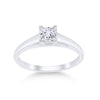 14k White Gold Womens Round Diamond Princess Ring 1/2 Cttw