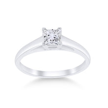  14k White Gold Womens Round Diamond Princess Ring 1/2 Cttw