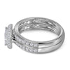 14k White Gold Princess Diamond Bridal Wedding Ring Band Set 1 Cttw