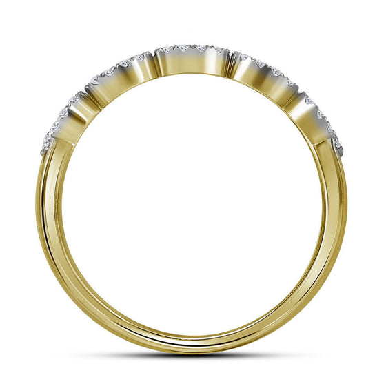 14k Yellow Gold Princess Diamond Square Bridal Wedding Ring Band Set 1 Cttw