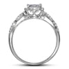 14k White Gold Princess Diamond Bridal Wedding Ring Band Set 1 Cttw