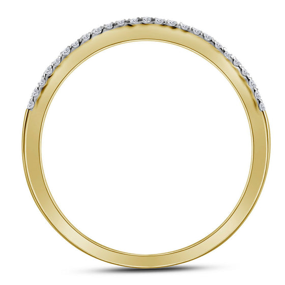 14k Yellow Gold Princess Diamond Bridal Wedding Ring Band Set 1 Cttw