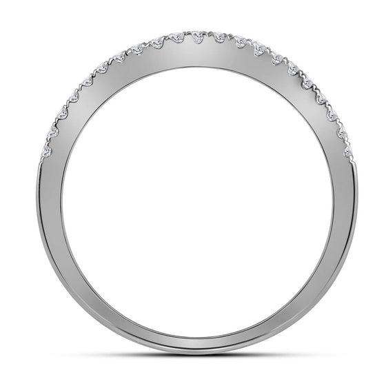 14k White Gold Princess Diamond Bridal Wedding Ring Band Set 1-1/2 Cttw