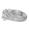 14k White Gold Princess Diamond Bridal Wedding Ring Band Set 1-1/2 Cttw