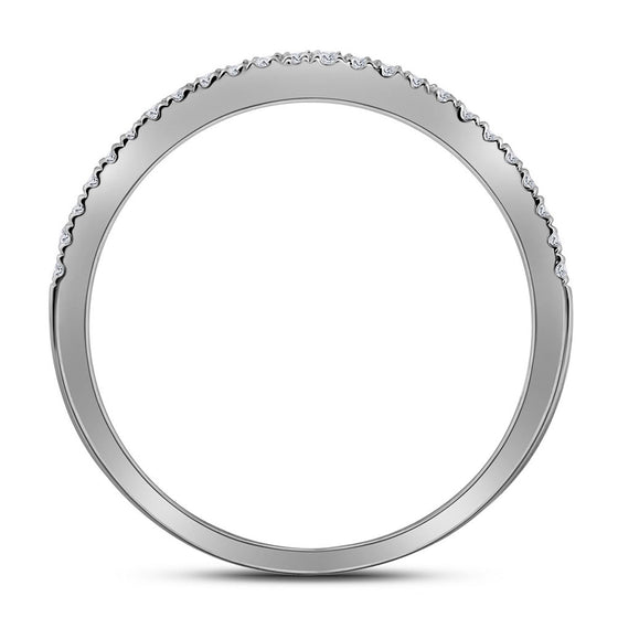 14k White Gold Princess Diamond Bridal Wedding Ring Band Set 1-1/2 Cttw