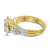 14k Yellow Gold Round Diamond Bridal Wedding Ring Band Set 1 Cttw