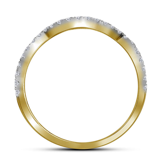 14k Yellow Gold Round Diamond Bridal Wedding Ring Band Set 1 Cttw