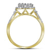 14k Yellow Gold Round Diamond Bridal Wedding Ring Band Set 1 Cttw
